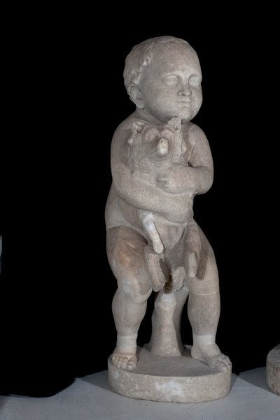 Child with a dog by Roman